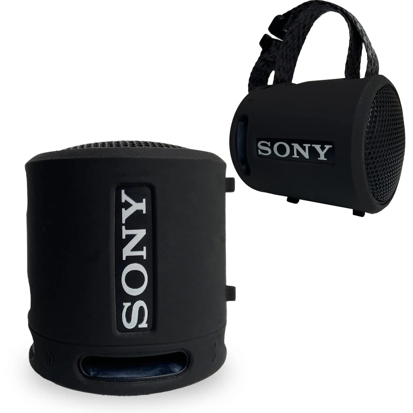 RAWECUD Silicone Cover Case for Sony SRS-XB13/XB100 Speaker | Black, Shockproof Protective Skin - main product image