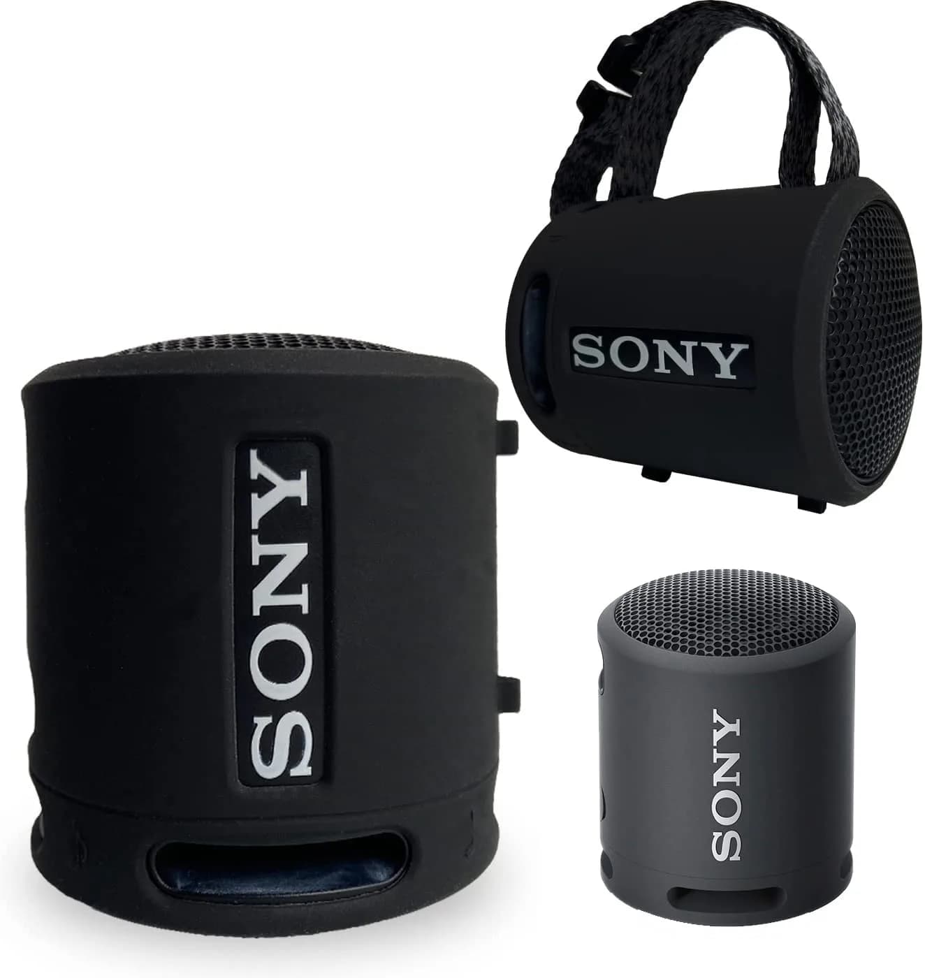 RAWECUD Silicone Cover Case for Sony SRS-XB13/XB100 Speaker | Black, Shockproof Protective Skin - view 5
