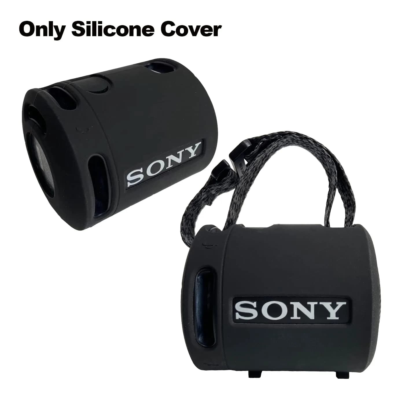 RAWECUD Silicone Cover Case for Sony SRS-XB13/XB100 Speaker | Black, Shockproof Protective Skin - view 2