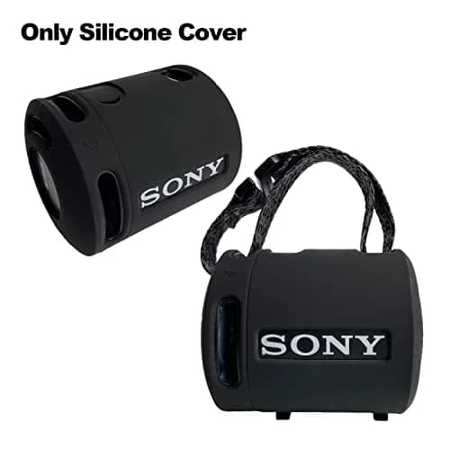 RAWECUD Silicone Cover Case for Sony SRS-XB13/XB100 Speaker | Black, Shockproof Protective Skin thumbnail 2
