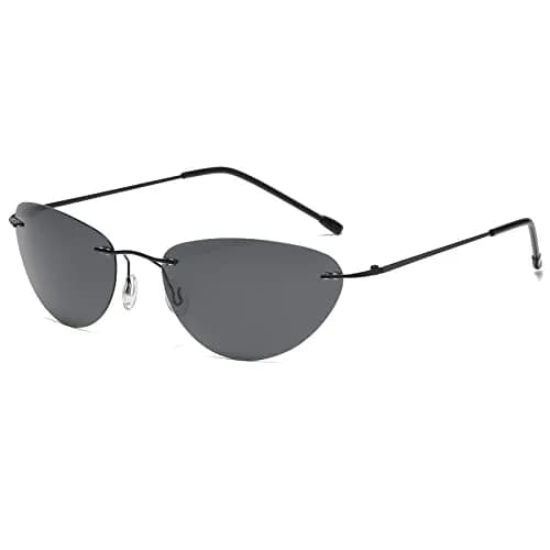RCXKOOM The Matrix Neo Costume Sunglasses Men Women Ultralight Metal Wire Frame Polarized Small Oval Rimless Glasses | Polarized UV400 Protection thumbnail 4