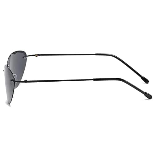 RCXKOOM The Matrix Neo Costume Sunglasses Men Women Ultralight Metal Wire Frame Polarized Small Oval Rimless Glasses | Polarized UV400 Protection thumbnail 5