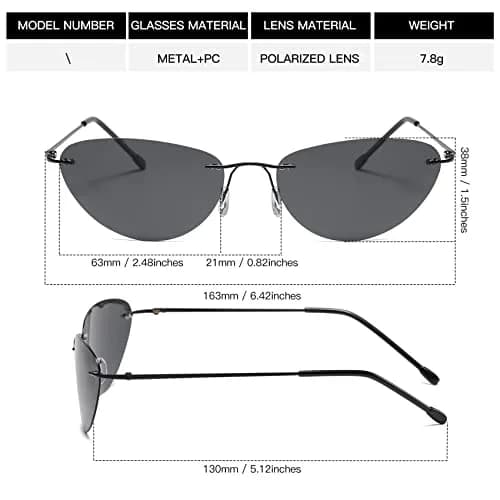 RCXKOOM The Matrix Neo Costume Sunglasses Men Women Ultralight Metal Wire Frame Polarized Small Oval Rimless Glasses | Polarized UV400 Protection thumbnail 7