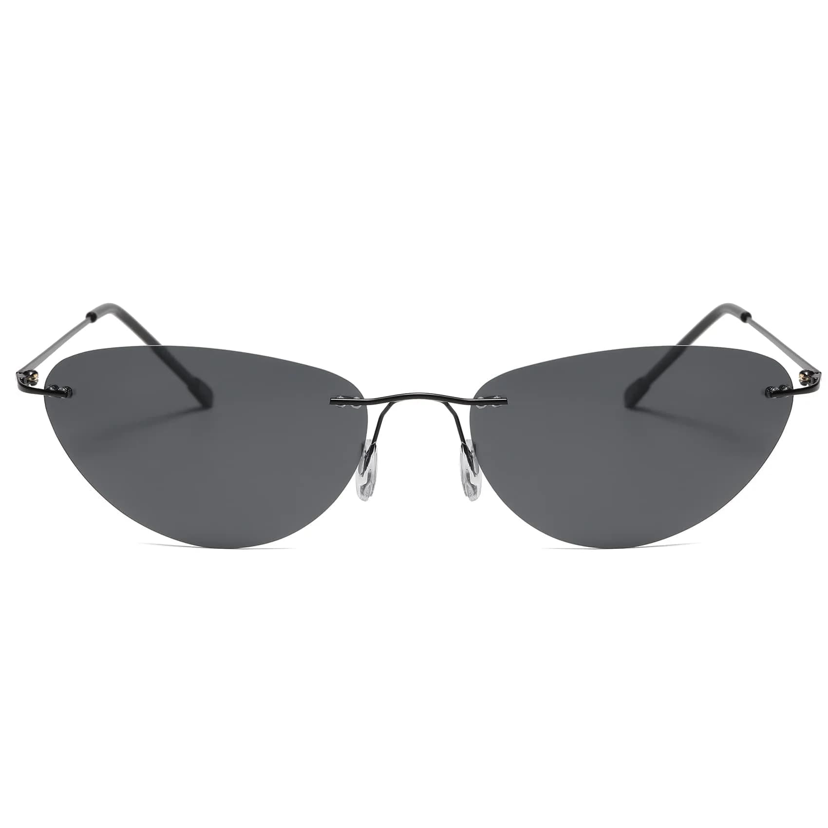 RCXKOOM The Matrix Neo Costume Sunglasses Men Women Ultralight Metal Wire Frame Polarized Small Oval Rimless Glasses | Polarized UV400 Protection - view 3