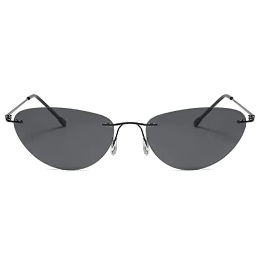 RCXKOOM The Matrix Neo Costume Sunglasses Men Women Ultralight Metal Wire Frame Polarized Small Oval Rimless Glasses | Polarized UV400 Protection thumbnail 3