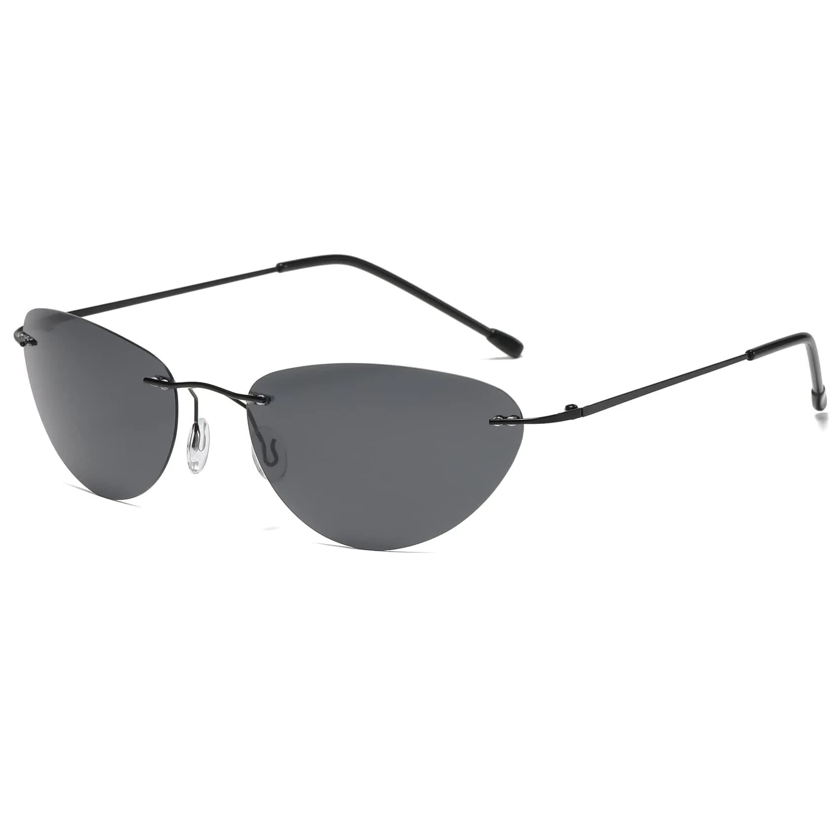 RCXKOOM The Matrix Neo Costume Sunglasses Men Women Ultralight Metal Wire Frame Polarized Small Oval Rimless Glasses | Polarized UV400 Protection - view 4