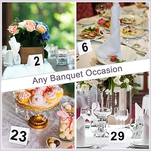 Yulejo Acrylic Table Numbers 1-40 | Double Side Minimalist Design for Events thumbnail 6