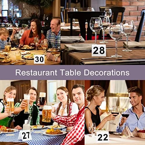 Yulejo Acrylic Table Numbers 1-40 | Double Side Minimalist Design for Events thumbnail 7