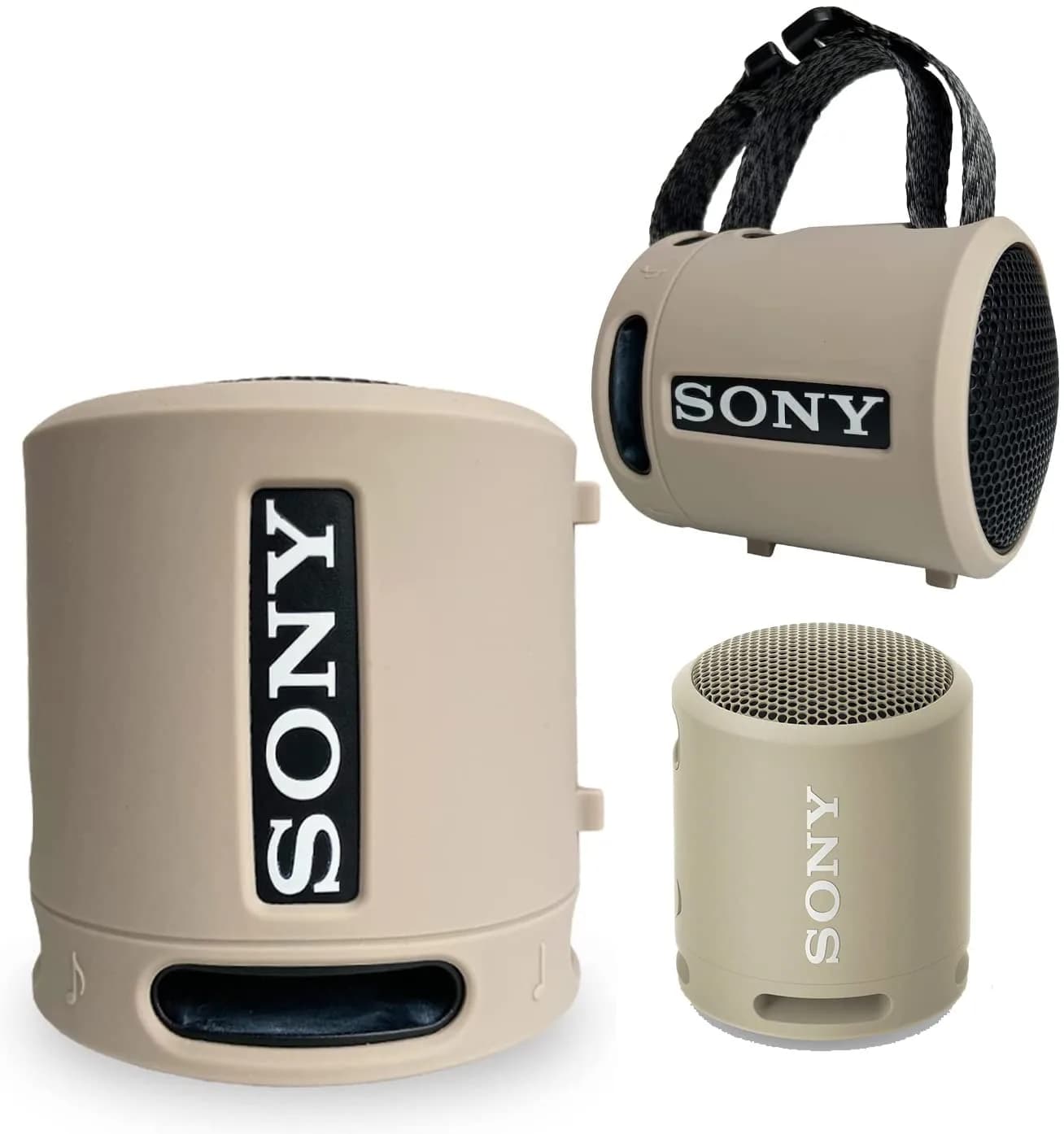 RAWECUD Silicone Cover Case for Sony SRS-XB13/XB100 Bluetooth Speaker | Protects & Enhances Sound (Taupe) - view 5