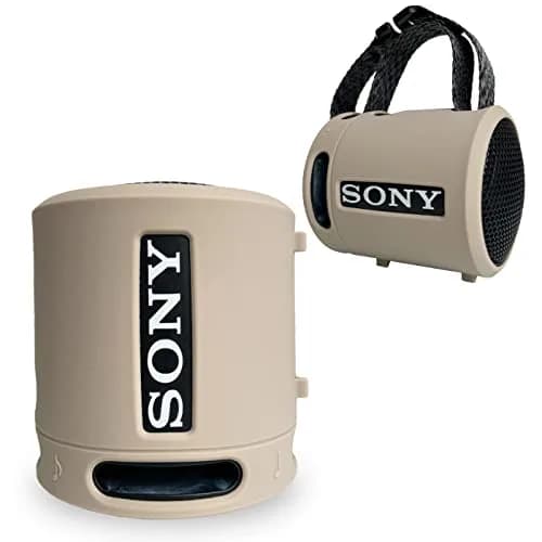 RAWECUD Silicone Cover Case for Sony SRS-XB13/XB100 Bluetooth Speaker | Protects & Enhances Sound (Taupe) thumbnail 1