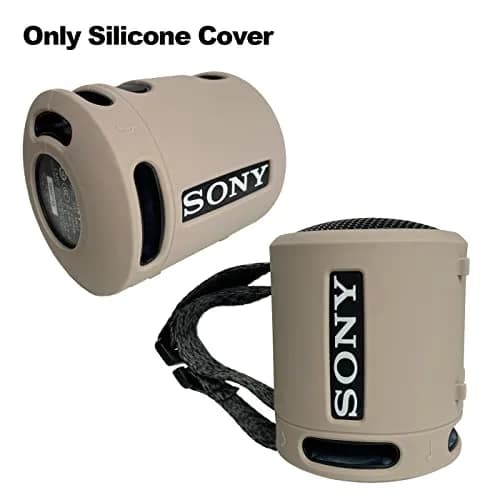 RAWECUD Silicone Cover Case for Sony SRS-XB13/XB100 Bluetooth Speaker | Protects & Enhances Sound (Taupe) thumbnail 2
