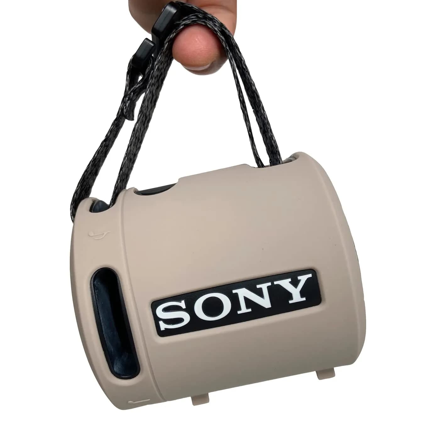 RAWECUD Silicone Cover Case for Sony SRS-XB13/XB100 Bluetooth Speaker | Protects & Enhances Sound (Taupe) - view 3