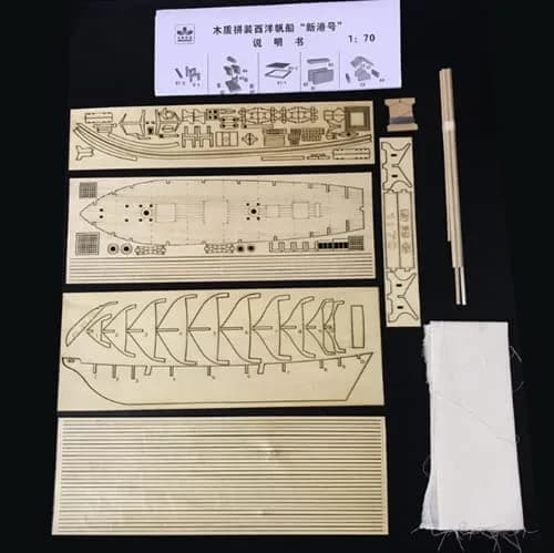 HAPYLY Scale DIY Hobby Wooden Ship Model Boat Kit 1/70 | Self-Assembled Watercraft Craft thumbnail 6
