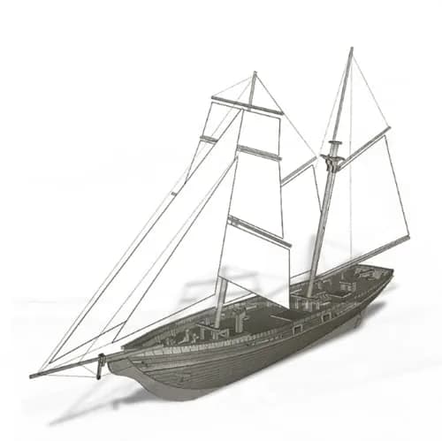 HAPYLY Scale DIY Hobby Wooden Ship Model Boat Kit 1/70 | Self-Assembled Watercraft Craft thumbnail 3