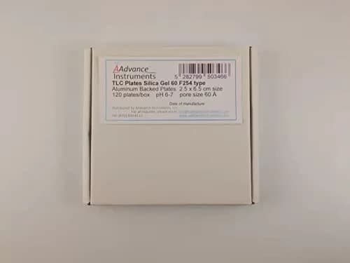 AAdvance Instruments TLC Plates 120/box Aluminum Backed Silica Gel 60 F254 2.5cm x 6.5cm | Neutral pH, Precise Size, Fast Lab Use thumbnail 2