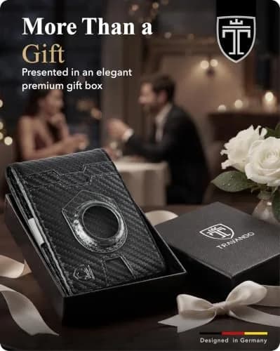 TRAVANDO AirTag Money Clip Wallet with RFID Protection for Men, 11 Cards, Carbon - 11.4cm x 8.1cm x 2.0cm thumbnail 7