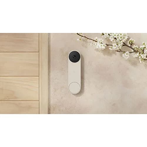 Google Nest Doorbell (Battery) - Linen | Wireless Video Doorbell with HD Night Vision thumbnail 2