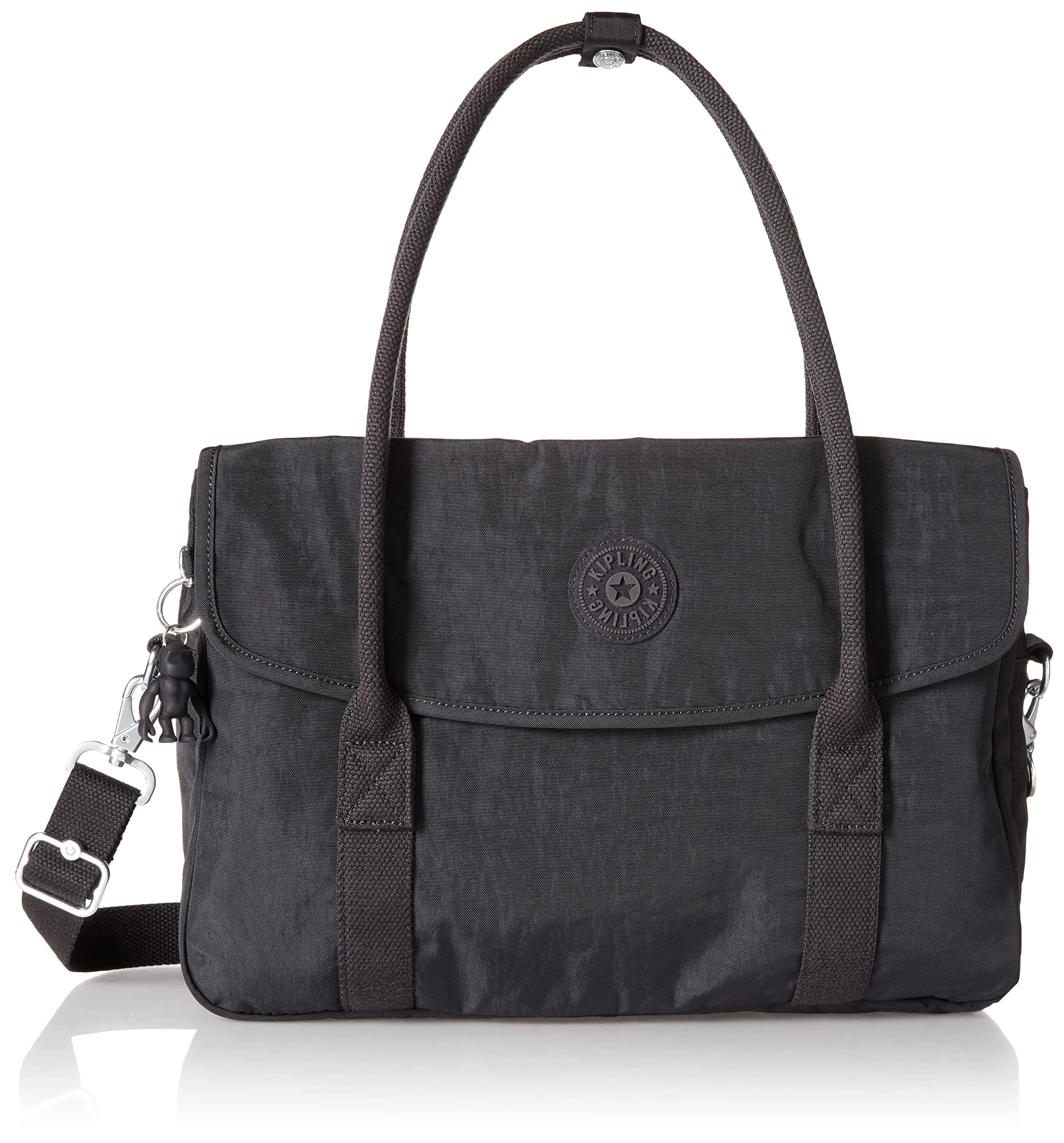 Kipling Superworker Small Laptop Tote Bag 13'' Nylon Water Resistant Lightweight — Black Noir