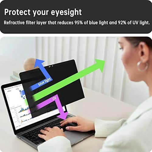 Peslv Magnetic Privacy Screen for MacBook Air 13" (2018-2021 M1) & Pro 13" (2016-2022 M1/M2) | Anti-Blue Light Glare Filter thumbnail 6
