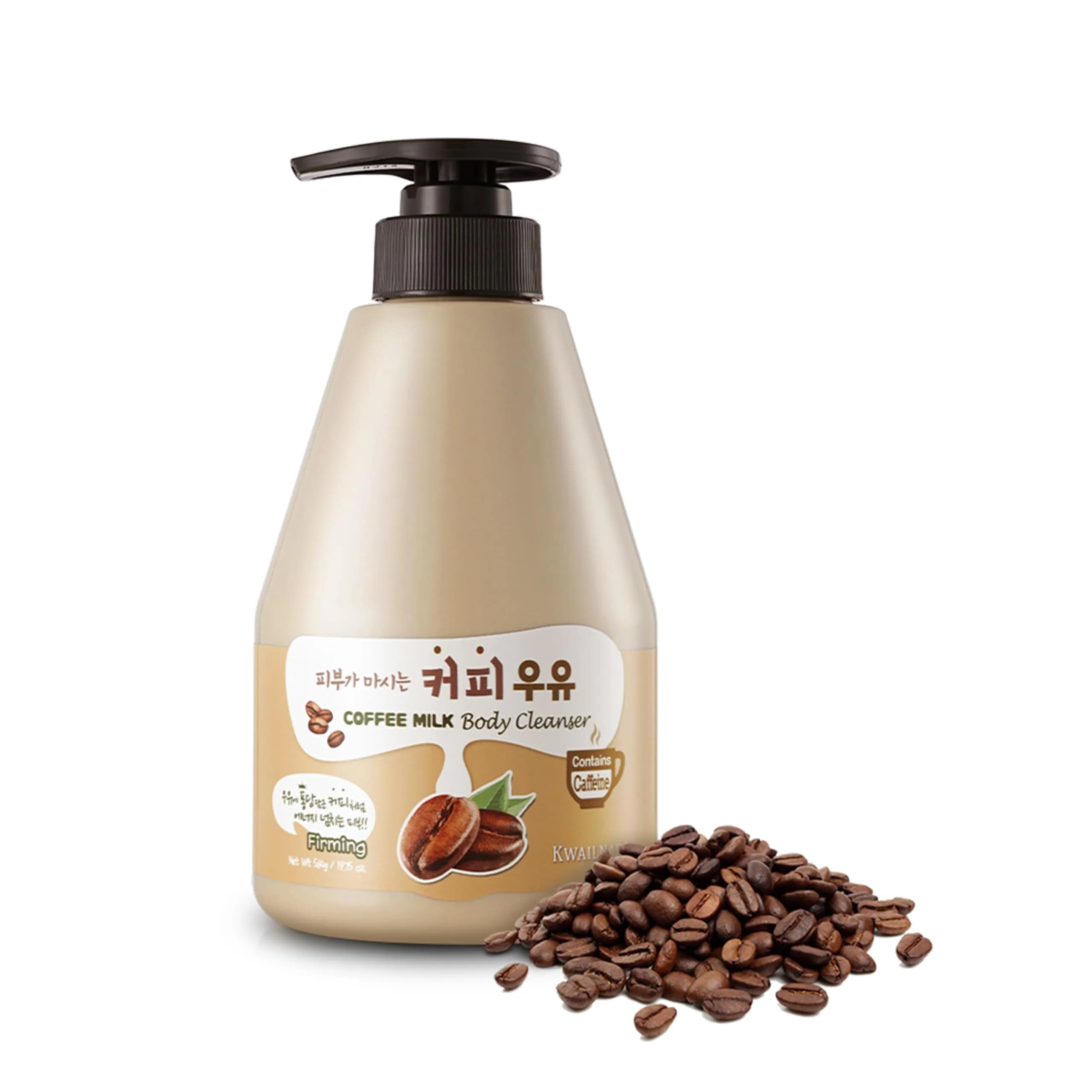 Kwailnara Coffee Milk Body Wash 560g (19.75 Oz) | Korean Body Cleanser for Energized Skin — Coffee