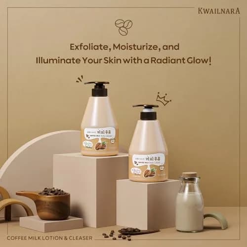 Kwailnara Coffee Milk Body Wash 560g (19.75 Oz) | Korean Body Cleanser for Energized Skin thumbnail 2