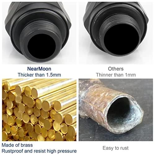 NearMoon Shower Head Swivel Ball Adapter Matte Black | Solid Brass Shower Connector Ball Joint Adjustable Universal Shower Arm Extension Component thumbnail 5