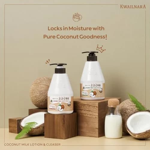 Kwailnara Coconut Milk Body Wash 560ml (19.75 Fl Oz) | Hydrated & Silky Skin with Milk Protein & Royal Jelly thumbnail 2