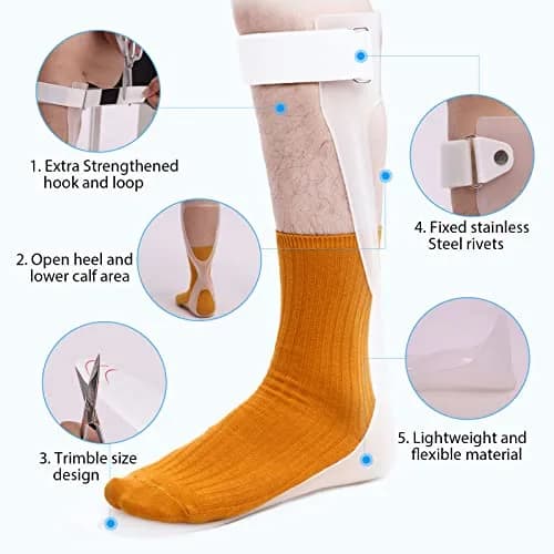 Shuyan Jiao Foot Drop Brace Ankle Foot Orthosis for Stroke & Hemiplegia | Lightweight, Adjustable, Unisex thumbnail 4
