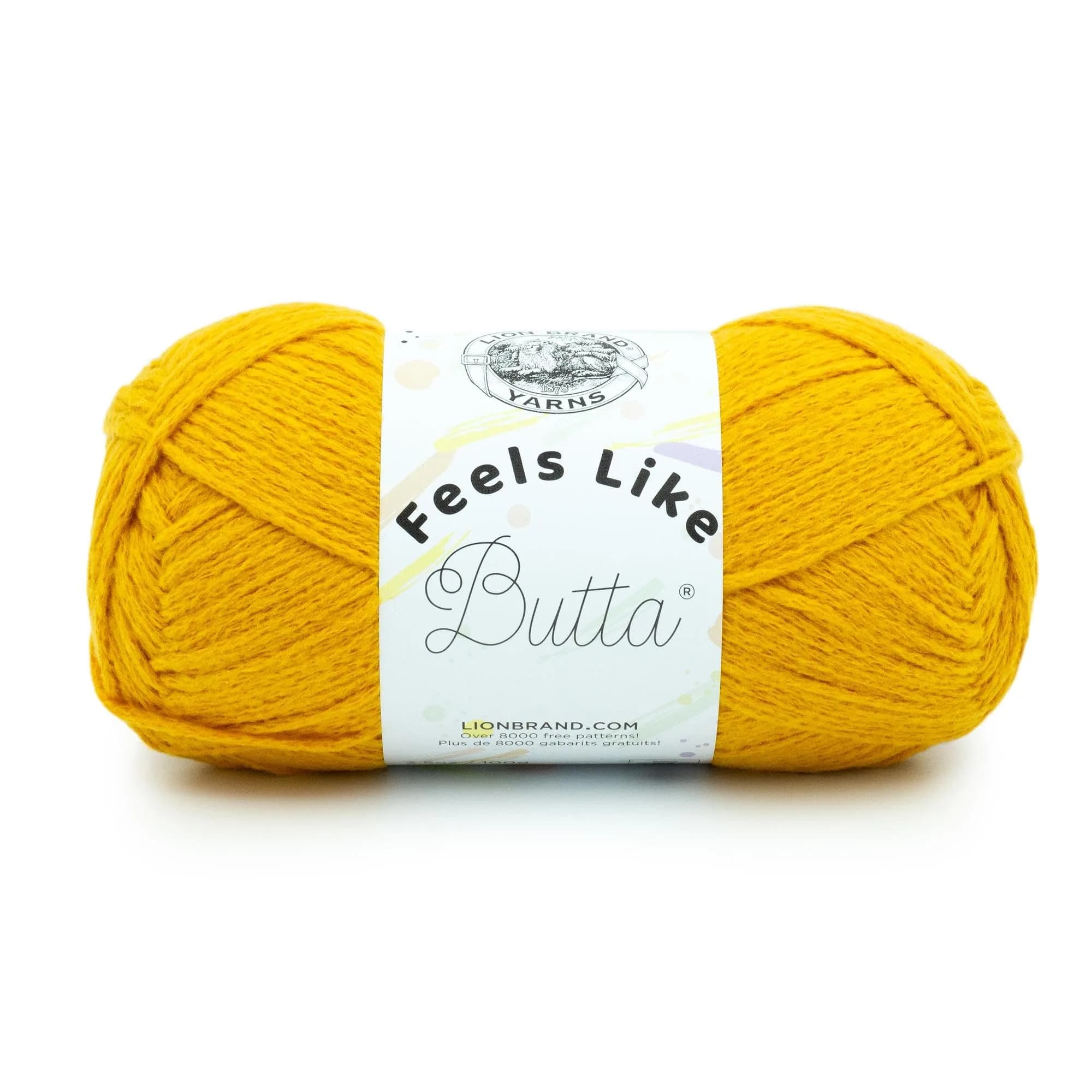 Lion Brand Yarn Feels Like Butta Golden Sunshine Yellow 100g (3.5 oz) Crochet & Knitting Yarn - main product image