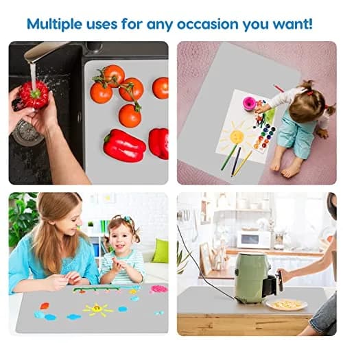AECHY Extra Large Silicone Mat 91.4cm x 60cm (36"x24") | Thick Heat Resistant Countertop Protector for Crafts & Baking thumbnail 4