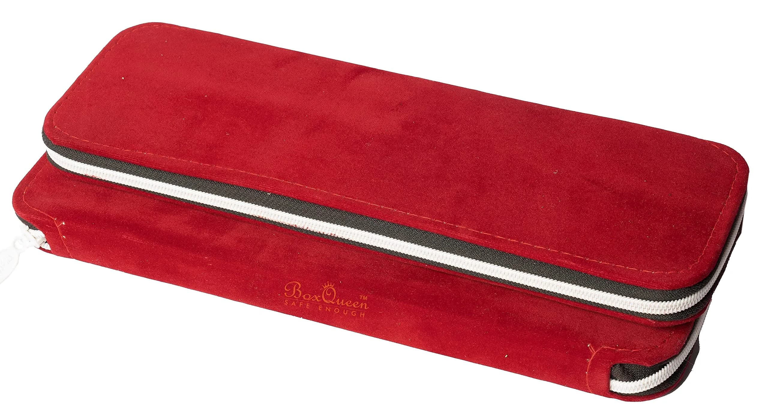 Box Queen Red Velvet Jewelry Storage Pouch 30.48cm (12in) | Keeps Necklaces & Earrings Tangle-Free - view 4