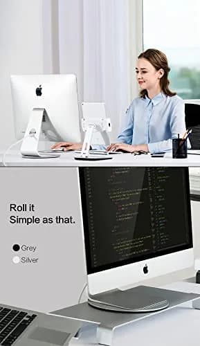 Yoqanr 360° Rotating Monitor Stand 220mm (8.66 inch) | Aluminum Alloy with Non-Scratch Silicon Feet thumbnail 4