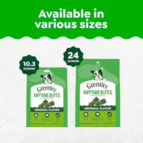 Greenies Anytime Bites Dog Treats, Original Flavor, 10.3 oz | Chewy, Low-Calorie Dog Snacks for Training & Treating thumbnail 6