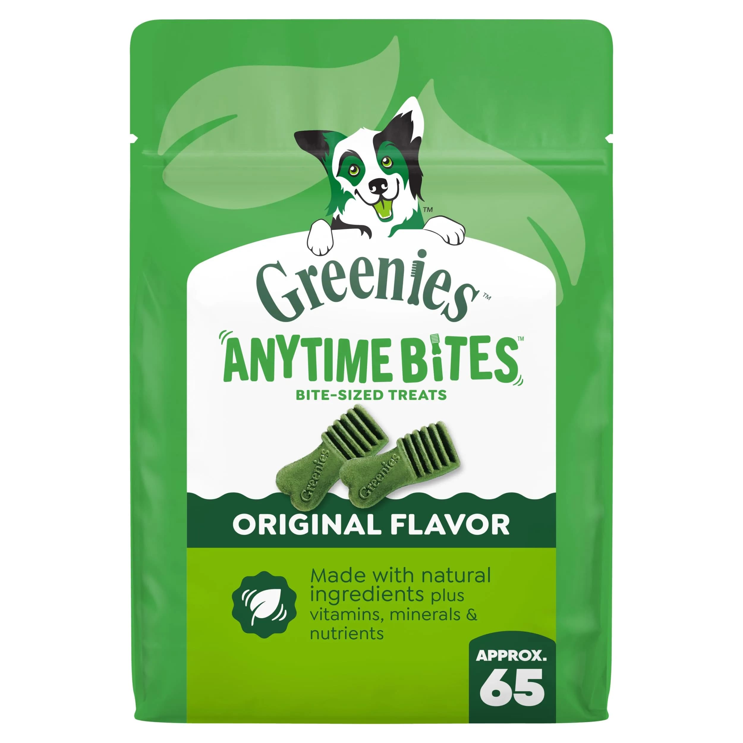 Greenies Anytime Bites Dog Treats, Original Flavor, 10.3 oz | Chewy, Low-Calorie Dog Snacks for Training & Treating — Original