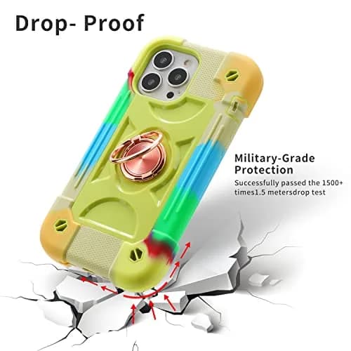 MARKILL Heavy-Duty Shockproof Case with Ring Stand for iPhone 13 Pro Max 6.7 Inch | Military Grade Protection thumbnail 2