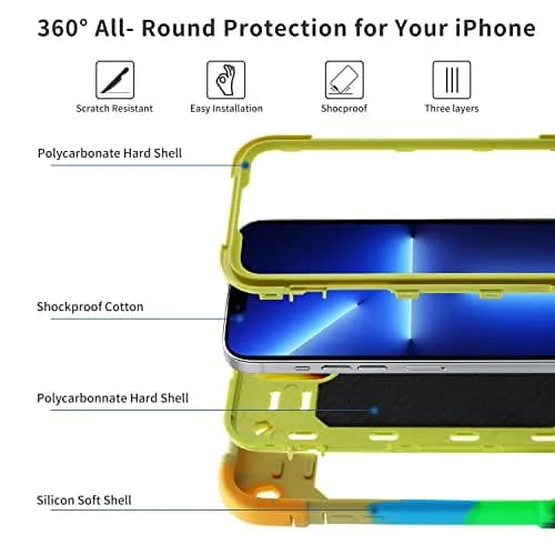 MARKILL Heavy-Duty Shockproof Case with Ring Stand for iPhone 13 Pro Max 6.7 Inch | Military Grade Protection thumbnail 3