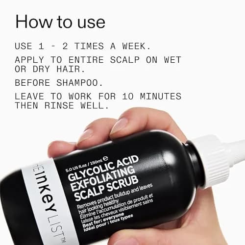 The INKEY List Glycolic Acid Exfoliating Scalp Scrub 150ml (5.07 fl oz) | Promotes Healthy Hair Growth & Balances Scalp Oil thumbnail 5