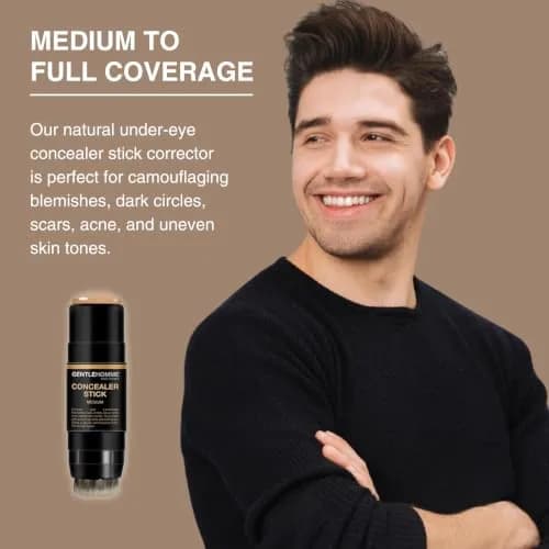 Gentlehomme Concealer Stick for Men - Medium - 0.28 Oz | Full Coverage, Buildable, All Skin Types thumbnail 3
