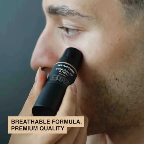 Gentlehomme Concealer Stick with Brush for Dark Circles, Medium Light | Full Coverage, Semi-Matte Finish thumbnail 4