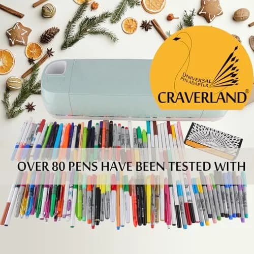 CRAVERLAND Universal Pen Adapter for Cricut Maker 4 3/Explore 4 3/Air 2/Maker/Venture Cutting Machines | Fits Pens <0.5" Diameter thumbnail 6
