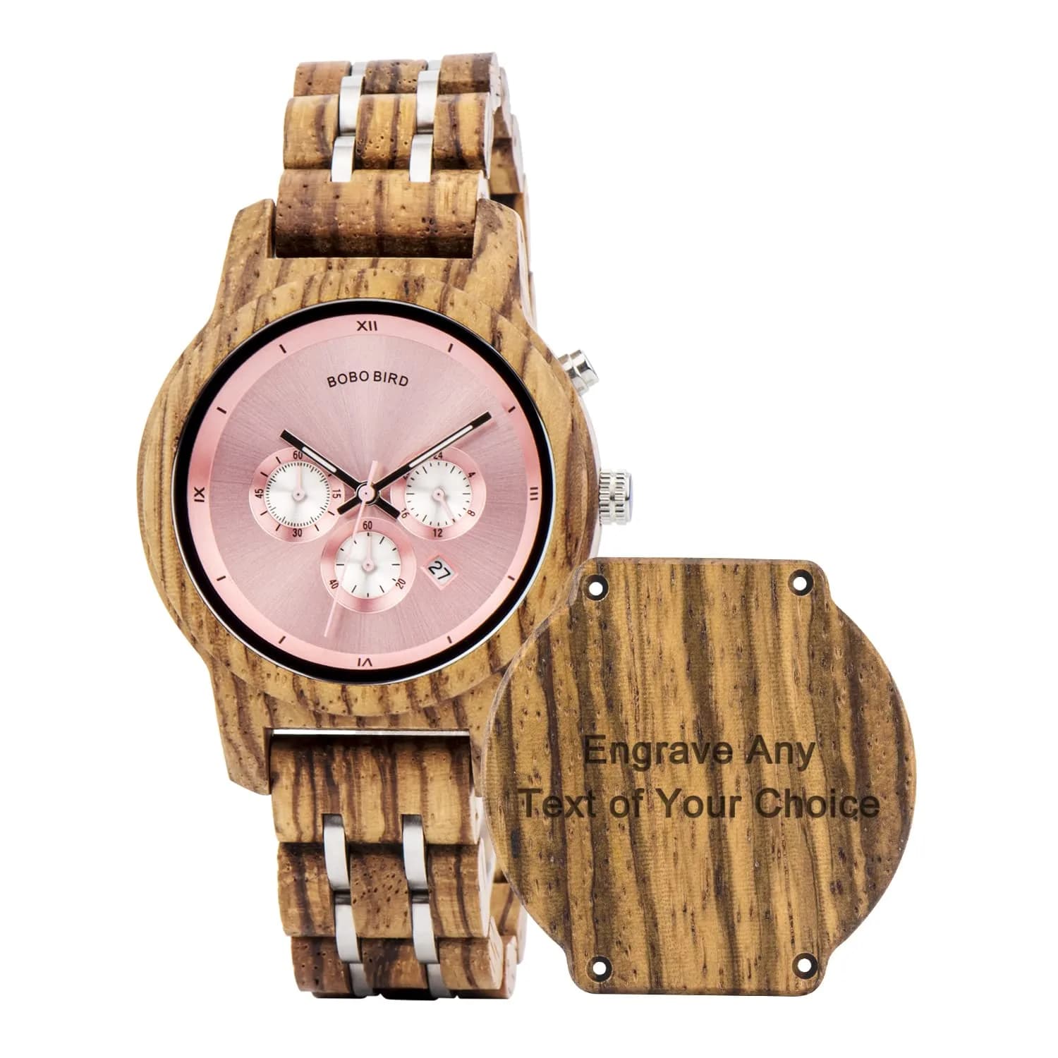 BOBO BIRD Women Wooden Watch Zebra-White | Luxury Wooden Casual & Business Style — Custom