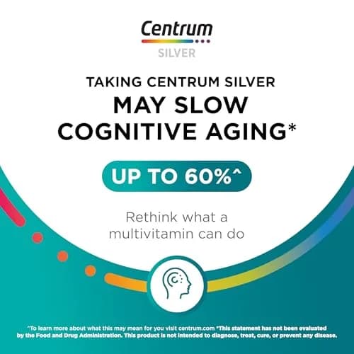 Centrum Silver Men's 50+ Multivitamin 200 Tablets | Supports Memory, Cognition & Muscle Health thumbnail 4