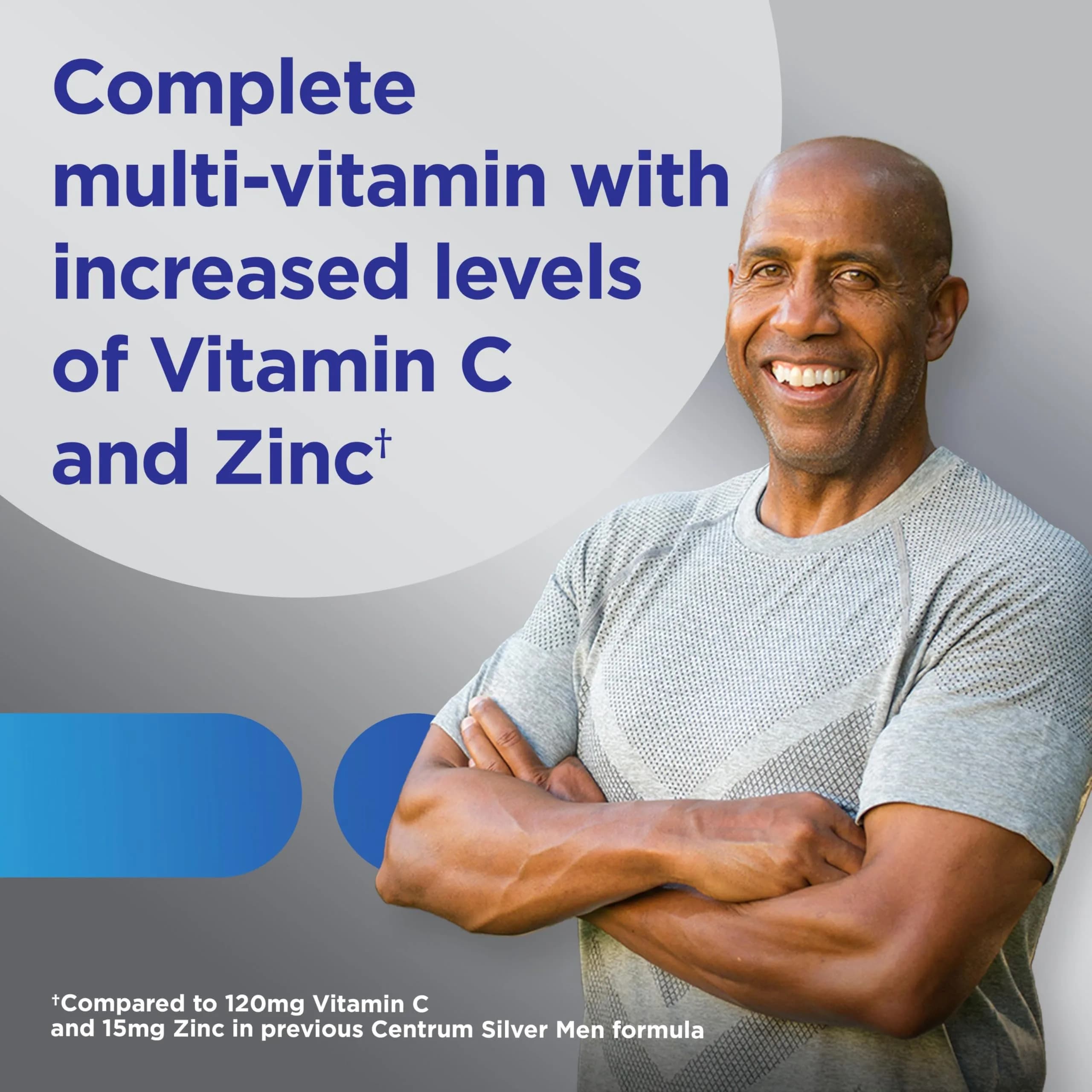 Centrum Silver Men's 50+ Multivitamin with Vitamin D3, B-Vitamins, Zinc for Memory and Cognition, 200 Count - view 3