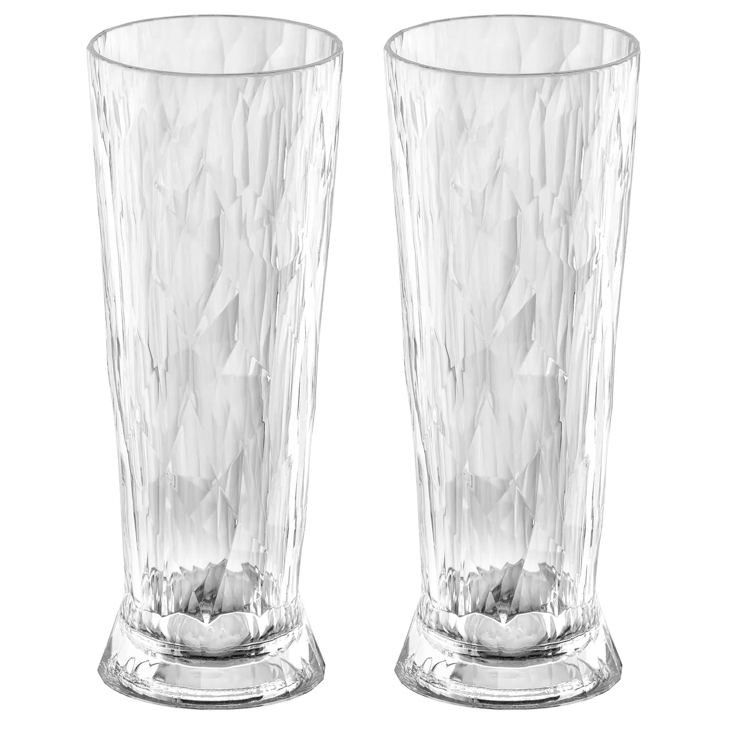 Koziol Superglas 500ml CLUB No. 11 Set of 2 | Insulating, Unbreakable Drinkware — Crystal Clear