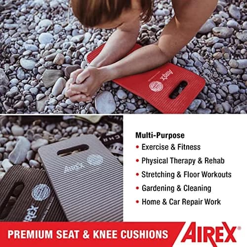 AIREX Premium Seat and Knee Cushion 16" x 16" Charcoal | Versatile Support for Yoga, Gardening & More thumbnail 2