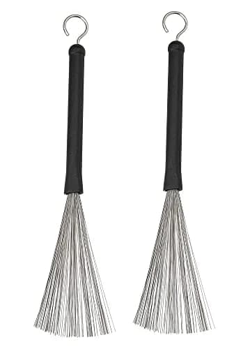 Jiayouy Retractable Drum Wire Brushes with Rubber Handle & Steel Wire, 320mm (12.5") | For Cajon, Jazz, Acoustic Drums thumbnail 1
