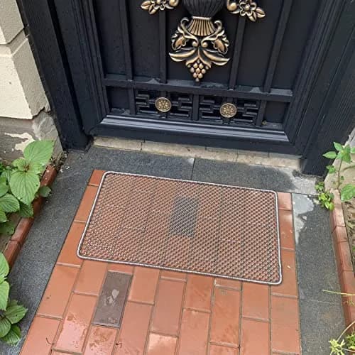 DAOMAER Metal Outdoor Entrance Door Mat, Waterproof, Odorless, Easy to Clean, All-Weather Heavy Duty Scraper Door Mat 47cm x 79cm (18.5"x31") | Stainless Steel Wire Mesh thumbnail 6