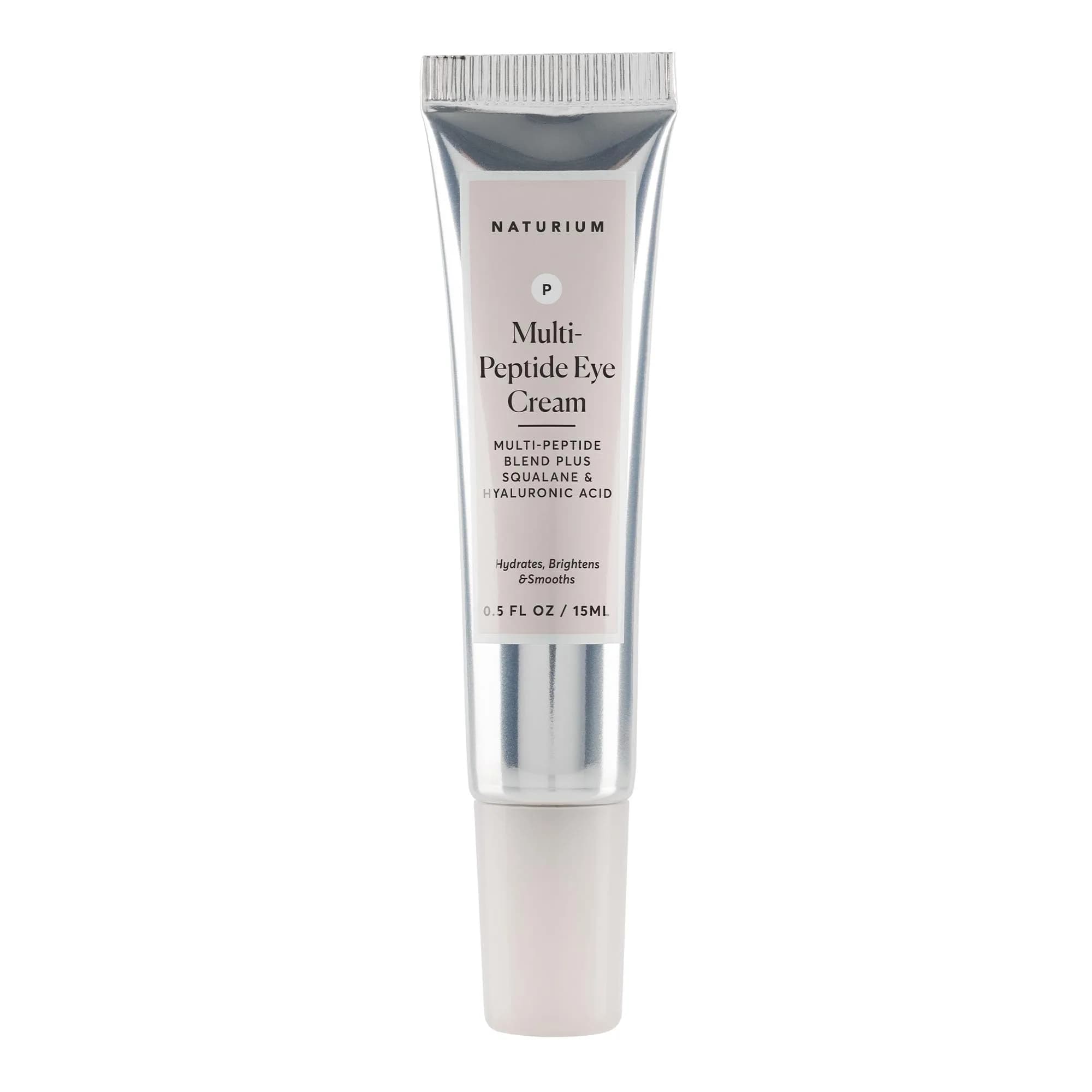 Naturium Multi-Peptide Eye Cream 0.5 oz (15 ml) | Smooths Fine Lines & Wrinkles — Tube