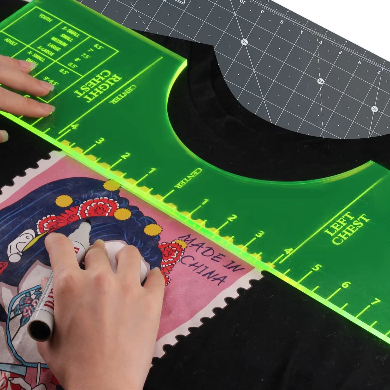 PLYXQ T-Shirt Alignment Ruler Guide 45.72cm (18") | Precise Vinyl & Sublimation Design Tool