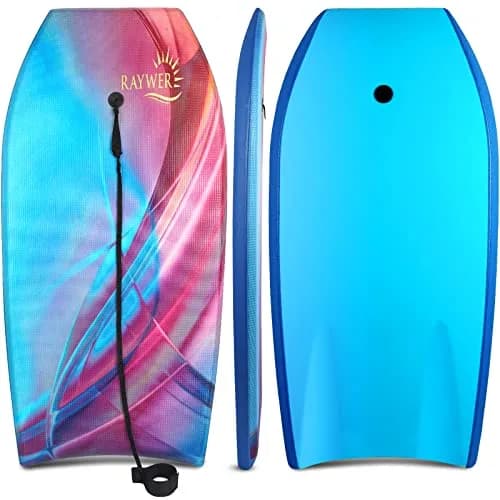 RAYWER Body Board Lightweight with EPS Core 33-INCH | Impact-Resistant Surfing Fun for Kids & Adults thumbnail 1